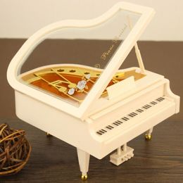 Decorative Objects & Figurines Piano Model Music Box Classic Rotating Ballerina Dancer Home Decoration Birthday Wedding Gift