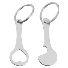 Keychains 2pcs Ring For Key Keychain Metal Aluminum Alloy Black Shopping Cart Token Keyring Accessories Decor Hook Fred22