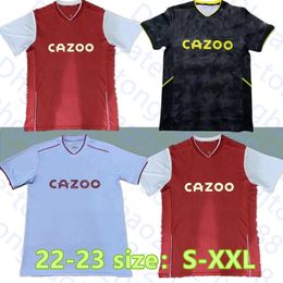 22 23 Jerseys de futebol Aston Buendia el ghazi traore wesley mcginn watkins sanson mings homens kit kit completo conjunto de futebol villas de futebol alvot