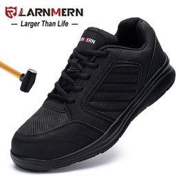 LARNMERM Safety Shoes Work Shoes Steel Toe Comfortable Lightweight Breathable Construction Warehouse Factory Protection Shoe 210315