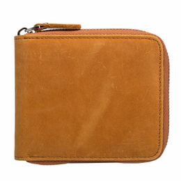 Wallets Crazy Horse Men's Wallet Made Of Genuine Leather Clutches Bag Male Small Coin Purse For Man Holder WalletsWallets