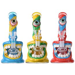 Unique Halloween Style Hookahs 4mm Thick Heady Glass Beaker Bongs Water Pipes Showerhead Perc Oil Dab Mini Rigs 14mm Joint With Bowl