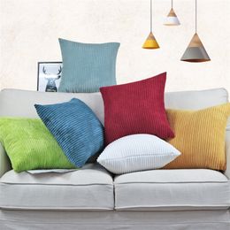 Pillow Case Free Shopping Corduroy Cushion Cover 35 35cm 50 70cm Solid Color Home Decorative Throw Pillow Case HT NPCJC Cl 220623
