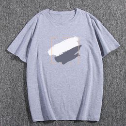 Summer printed cotton plus size short-sleeved men's T-shirt trendy shirt loose