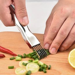 Herramientas de cebolla Ajo Cortador de vegetales Dispositivo Triturador Slicer Accesorios de cocina Herramientas de cocina Inventario al por mayor