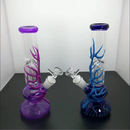 Glass Pipe Oil Burner bong hookah Luminous colored glass thickened glass bongs hookah