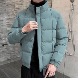 Men's Down & Parkas 2022 Warm Men Winter Jackets Thick Windproof Overcoats Solid Colour Brand Coat Casual Jacket Outerwear Mens Phin22
