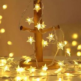 Strings 3M Star String Lights 110V/220V Christmas Garland Outdoor Fairy Lamp For Xmas Tree Holiday Year Party Wedding DecorLED LEDLED LED