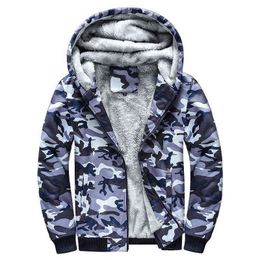 Fashion Winter Boys Hoodies Oversized Thick Fleece Hooded Camo Hoodie Blue Long Sleeve Warm Camouflage Sweatshirt Male 5xl 4xl L220725