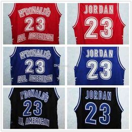 Nikivip All American #23 retro blue white Michael MJ Basketball Jersey Men's Stitched Custom Number Name Jerseys