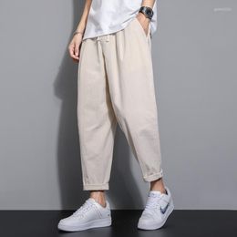 Men's Pants 2023 Men's Fashion Linen Trousers Solid Colour Casual Outdoor Daily Plus Size Clothing