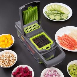 Multifunctional Vegetables Artifact Cut Diced Potato Wire Cutter Grater Household Potato Chips Slice Kitchen Grater T200416