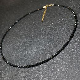 Chains Fashion Brand Simple Black Beads Short Necklace Female Jewelry Women Choker Necklaces Bijoux Femme Ladies Party 2022Chains