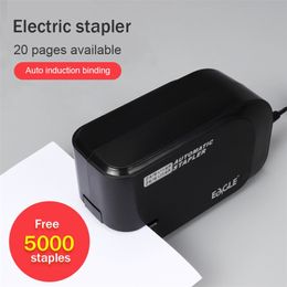 Electric Stapler Office Labor-saving Automatic Medium Student Staple 20 Sheets Paper School Supplies Stationery 220510