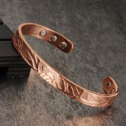 magnetic bracelet pain Australia - Magnetic Bracelet Copper Adjustable Cuff Bracelets Bangles Women Men Energy Pain Relief For Arthritis