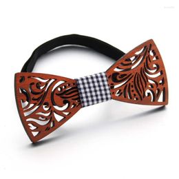 Bow Ties Fashion Wooden Bowtie Gentleman Handmade Color Pattern Tie Party Butterfly Unique For Man Donn22