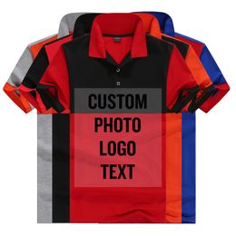 Work Clothes Unisex Men s Short Sleeve Polo Shirt For Women Polos Custom Print P o Company Group Team Workwear Tops 220623