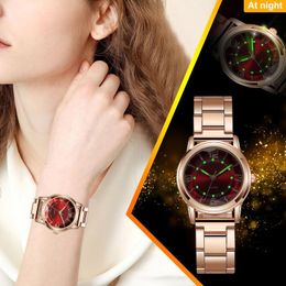 Wristwatches Stainless Steel Sports Watch Luxury Ladies Waterproof Luminous Multifunctional Calendar Clock Relogio Feminino