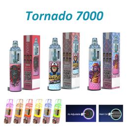 100% RandM Tornado 7000 Puffs Disposable E cigarettes Vape Pen Kits 53 colors