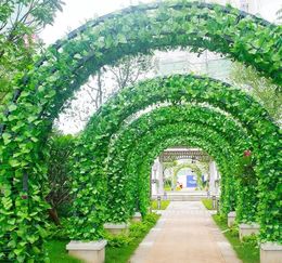 240cm Artificial Ivy Leaf Garland Plants Vine Fake Foliage Flowers For Home Garden Wedding Decoration Rattan