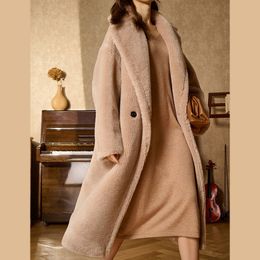 Mm Women's Clothing Designer Coats Top Quality Max Classic Teddy Bear Hooded Jackets Handmade Custom Pure Wool Coat Long Loose Fashion