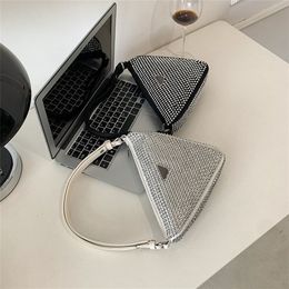 Purse popular bag women's 2023 new Triangle standard rivet sling one shoulder underarm Bag triangle bag