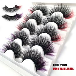 Thick Curly Crisscross 3D Color Fake Eyelashes Extensions Soft & Vivid Reusable Handmade Multilayer False Lashes Makeup Accessory For Eyes 4 Mdoels DHL