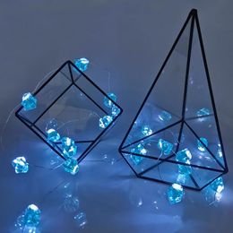 Strings Natural Fluorite String Lamp With 8 Lighting Modes Timing Remote Fairy Wedding Holiday Garland Christmas Decor Home DecorationLED LE