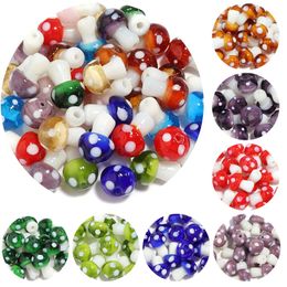10pcs/lot Mushroom Diy Loose Bead for Jewellery Bracelets Necklace Hair Ring Making Accessories Crafts Acrylic Kids Handmade Beads