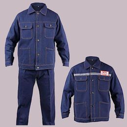Men's Tracksuits Denim Men Clothing 2022 Summer Autumn Long Sleeves Field Work 2 Piece Set Button Plus Size Jacket Pants Vetement HommeMen's