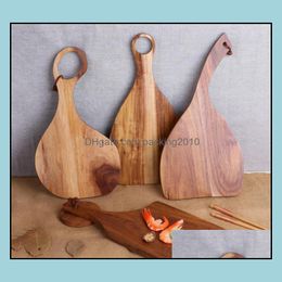 Other Kitchen Tools Kitchen Dining Bar Home Garden High Quality Acacia Wood Cutting Board Practical Dh2Ie