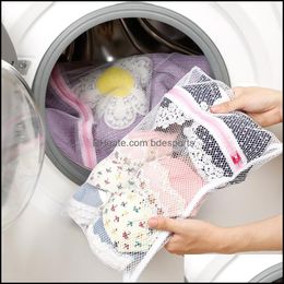 Laundry Bags Washing Hine Underwear Bra Bag Travel Mesh Pouch Clothes Gga2109 Drop Delivery 2021 Clothing Racks Housekee Organisation Home