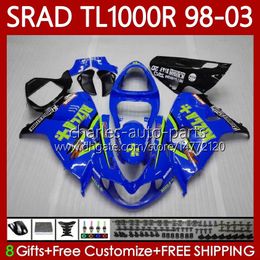 Body Kit For SUZUKI SRAD TL1000 R TL-1000 RIZLA blue TL 1000 R TL1000R 98-03 Bodywork 118No.128 TL-1000R 1998 1999 2000 2001 2002 2003 TL 1000R 98 99 00 01 02 03 OEM Fairing