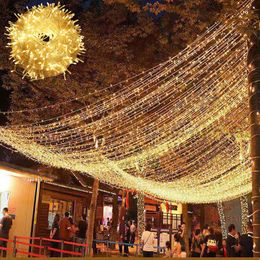 Strings 5M-100M Christmas Fairy String Lights LED Chain Garland Outdoor Waterproof For Holiday Ramadan Home Party Wedding Garden DecorLED