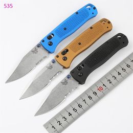 serrated blade folding knife UK - Benchmade Serrated 535 folding knife Aluminum handle S30v Blade Pocket Survival Tool camping hunting Knives Fruits Utility outdoor187F