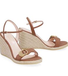 Designer shoes Woman wedge sandal comfortable genuine leather Espadrille Sandals platform