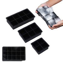 46815 Grid Big Ice Cube Tray Mould Nontoxic Shape Food Grade Silicone Square Maker 220531