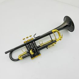 Real Pictures Bb Tune Trumpet Black Plated Carry Brass Professional Brass Woodwind With Case Accessories