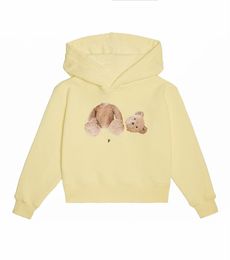 Baby Sets Kid Designer Clothe Two Piece Pullover Hooded 2022 Bear Print With Letters Yellow