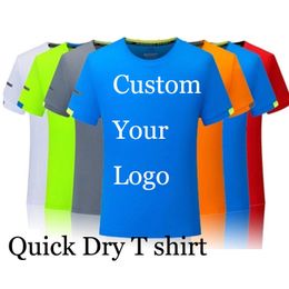 Poly Tees Summer Print Outdoor T-shirts Quick Dry Bodybuilding Customised Made DIY s Slim Fit Sports crossfit Custom 220609
