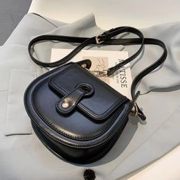 fashion shoulder or slung crossbody bag Pure color contrast design women handbag