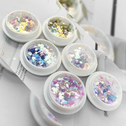Nail Glitter Chameleon Charms Sequins Holographic Maple Love Stickers Flakes Mermaid Colourful Mixed Paillette DIY Make Up Prud22