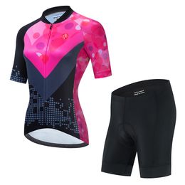 2024 Women's Fashion Triathlon Cycling Jersey Short Sleeve MTB Maillot Bike Shirt Downhill Jersey Pro Team Tricota Mountain Bicycle Clothing