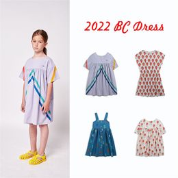 Bobo Summer Spring Kids Dress BC Brand Girls Cute Print Long Sleeve Princess Baby Child Cotton Outwear Clothes 220422