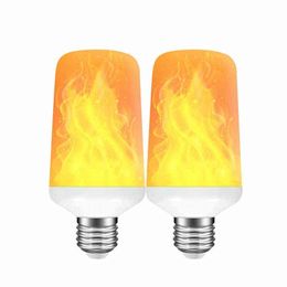 Flame Bulb 5W 9W 12W E27 E14 E12 Full Model AC110V 220V LED Flame Effect Fire Light Bulbs Flickering Emulation Decor LED Lamp H220428