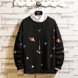 Autumn Spring Hoodie Sweatshirt Mens Black White Hip Hop Punk Pullover Streetwear Casual Fashion Clothes Plus OVERSize 5XL 220815