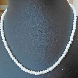 4mm Ivory Cream Glass Pearl Necklace