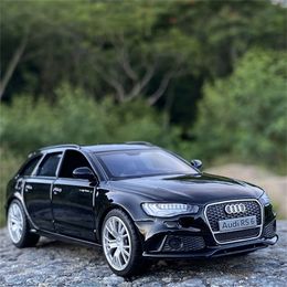 1:32 RS6 Station Wagon Car Model Alloy Diecasts Toy Vehicles Metal Simulation Pull Back Collection Childrens Gift 220418