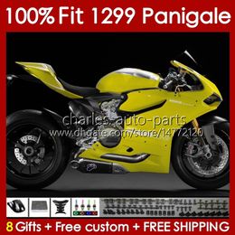 Injection mold Body For DUCATI Panigale 959R 1299R 959S 1299S 2015-2018 Bodywork 140No.101 959 1299 S R 2015 2016 2017 2018 959-1299 15 16 17 18 OEM Fairing Lemon yellow