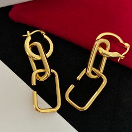 Designer Gold Letter Earrings Stud For Womens Fashion Golden Earring Luxury Earrings Studs Jewellery Women Mens Hoop Earring 2208012D